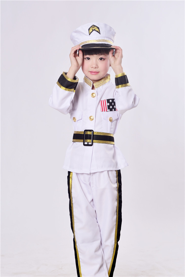 六一儿童海军演出服表演服海军合唱服幼儿园舞蹈服小海军服装长款