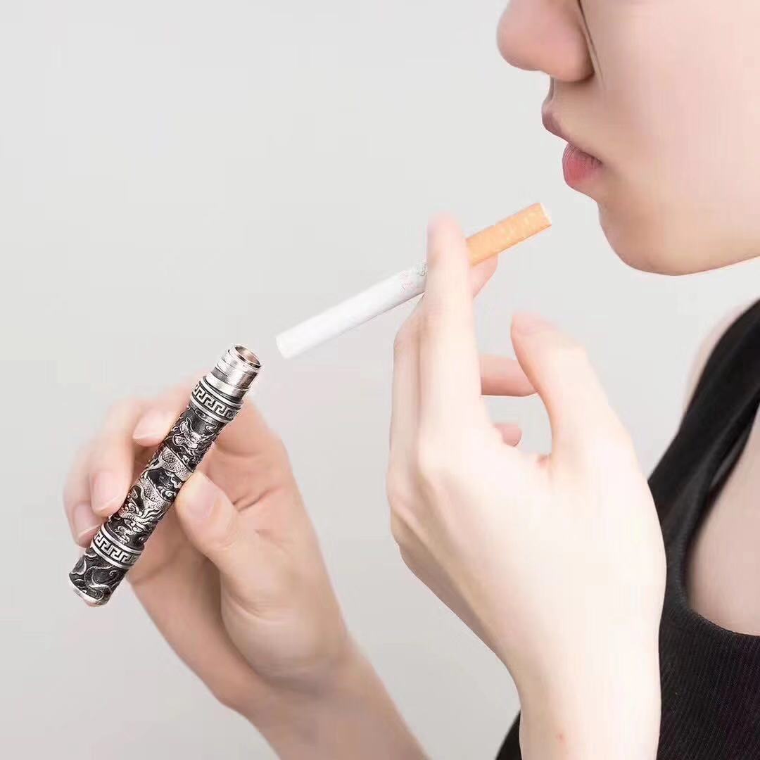 抖音爆款银饰火折子吹一吹点烟器打火机充电私人定制高端打火机