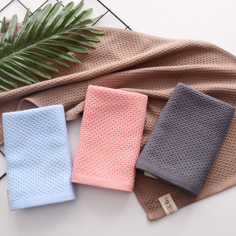 厂家直销纯木质纤维蜂窝毛巾面巾成人洗脸巾微商摩厨同款毛巾