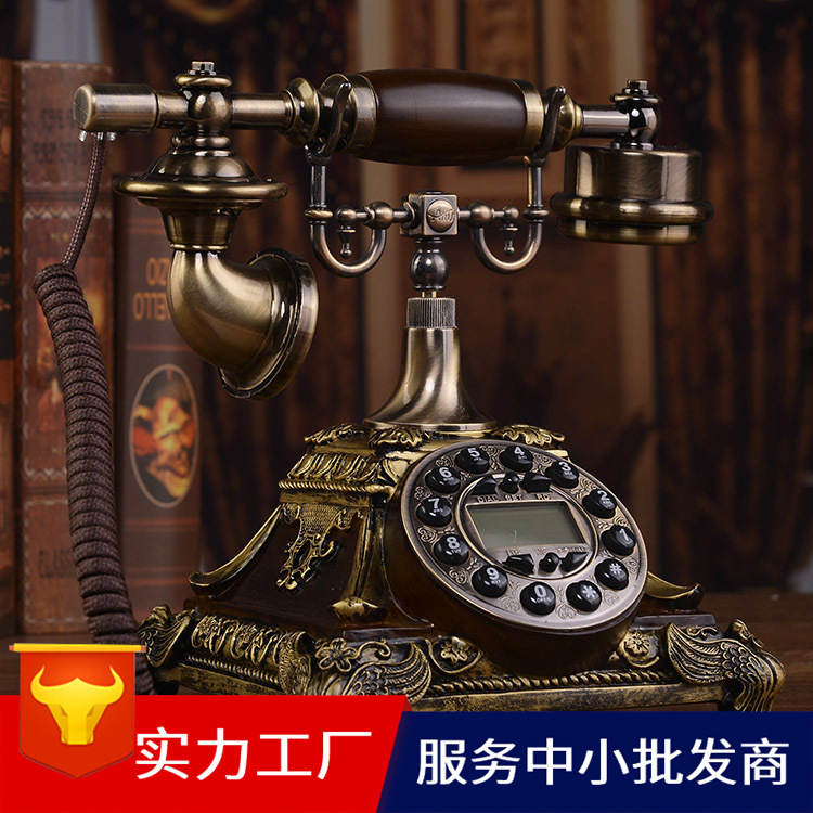 新款欧式复古电话机家用座机美式仿古电话时尚创意办公固定电话机