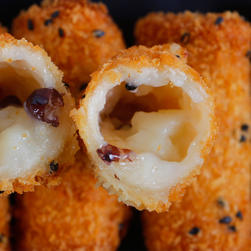 大笑顺德双皮奶速冻红豆牛奶酥 速冻油炸点心小吃300g 约30g/个