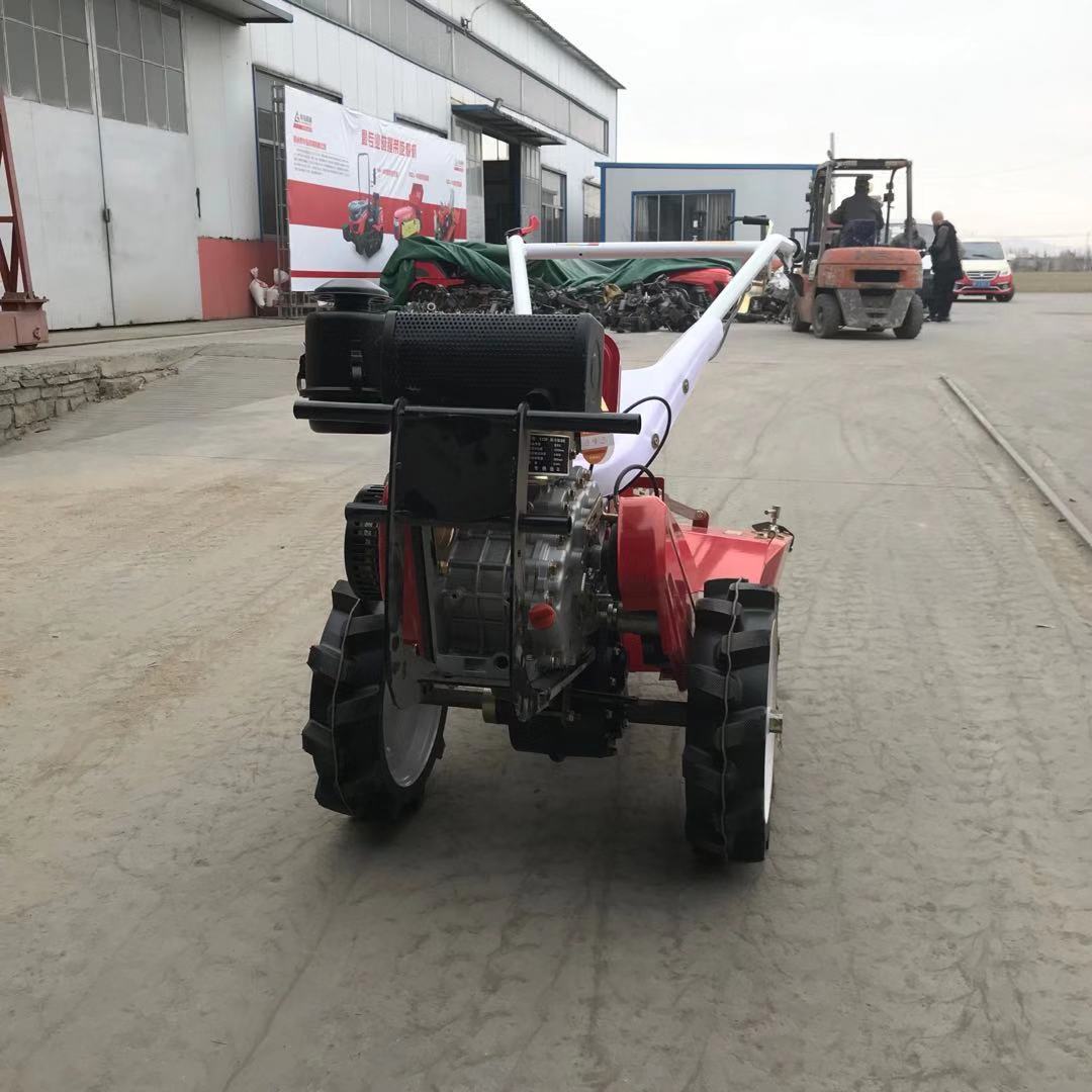 厂家批发高品质柴油小型旋耕机 7马力风冷四驱后旋微耕机恒万机械