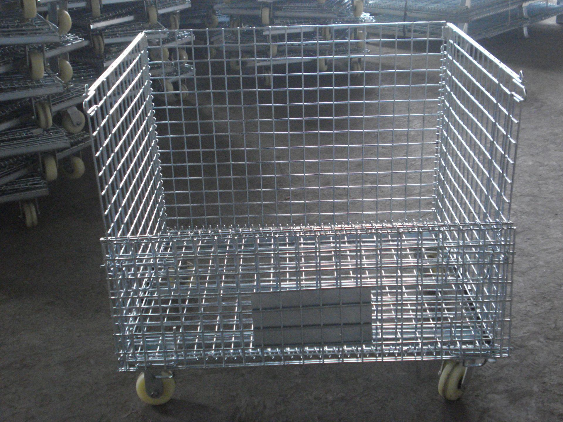 仓储笼仓库笼铁框.铁笼 蝴蝶笼折叠式.可加轮子牵引批发 厂家直销