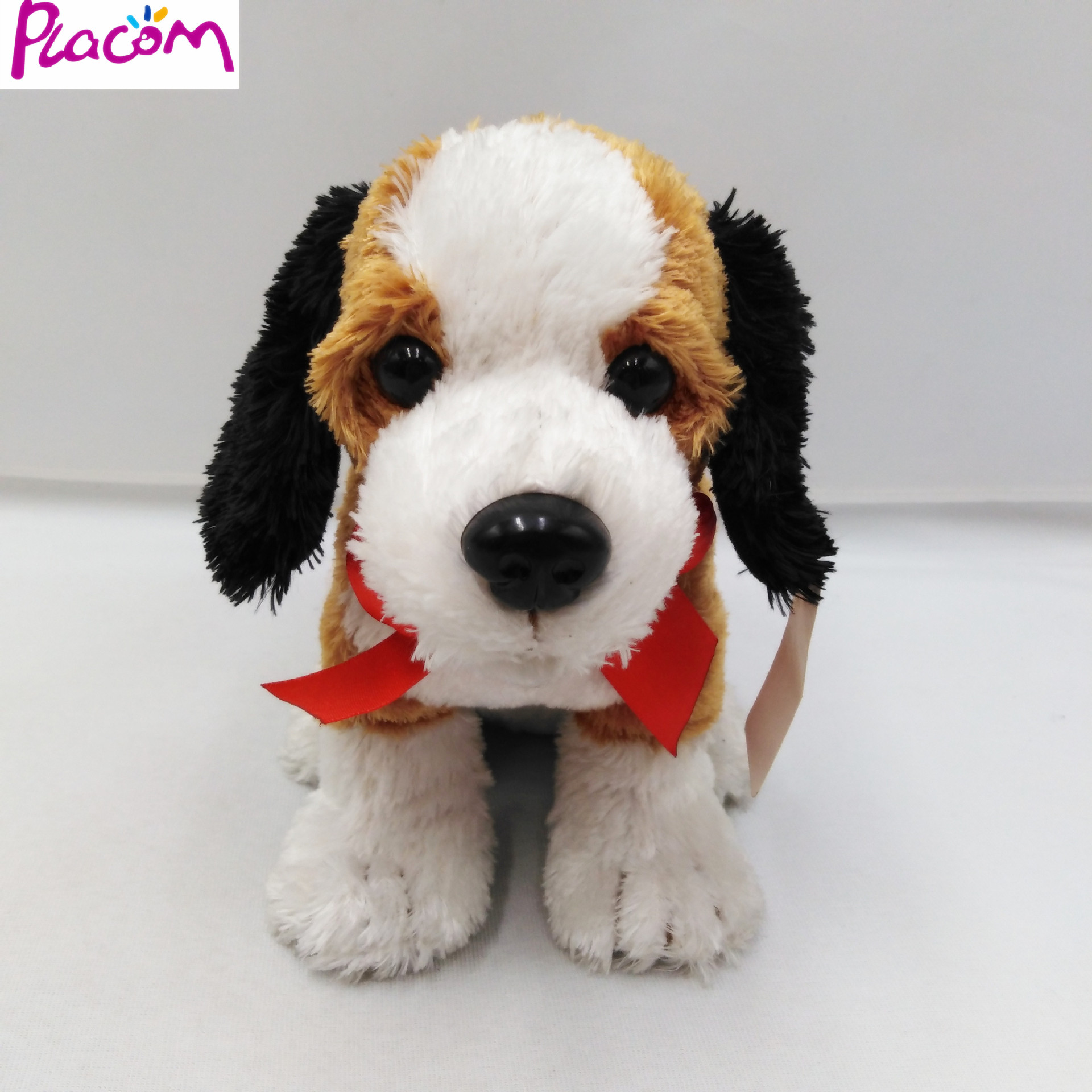 青岛厂家批发出口 圣诞生日儿童毛绒玩具站姿花狗陪伴 可定制样品