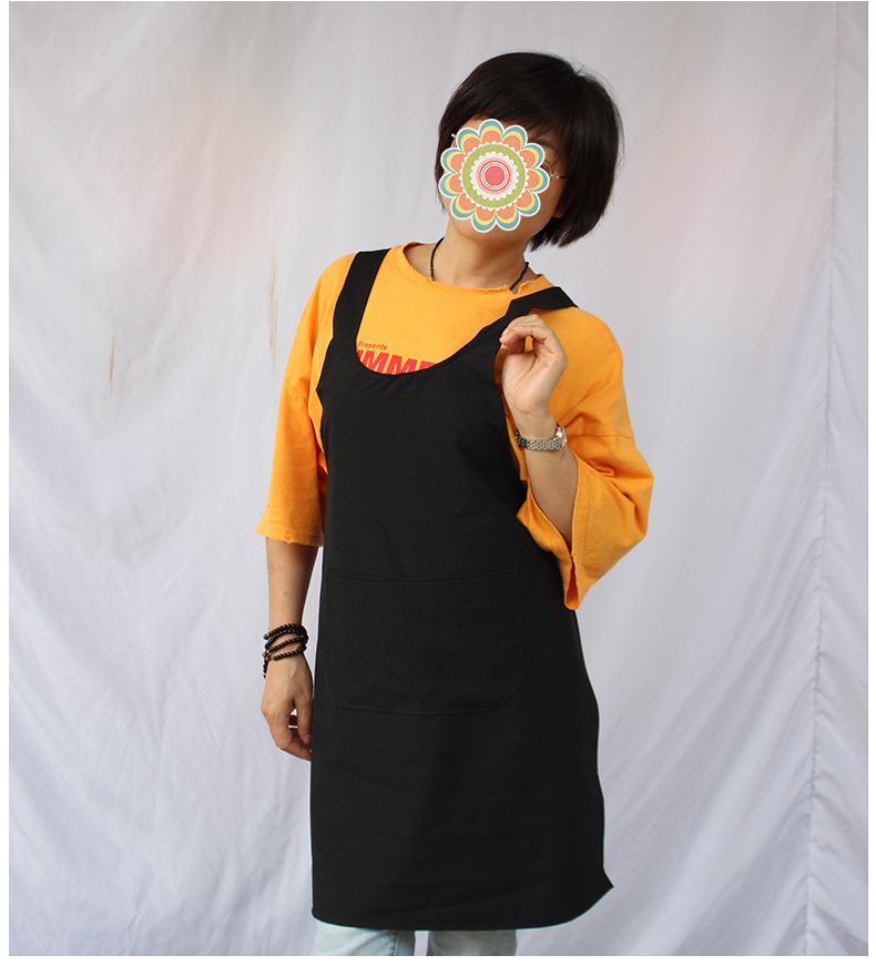 纺织厂背带围裙黑色饭单织布工围裙棉纺厂纺纱女工围兜防水围裙