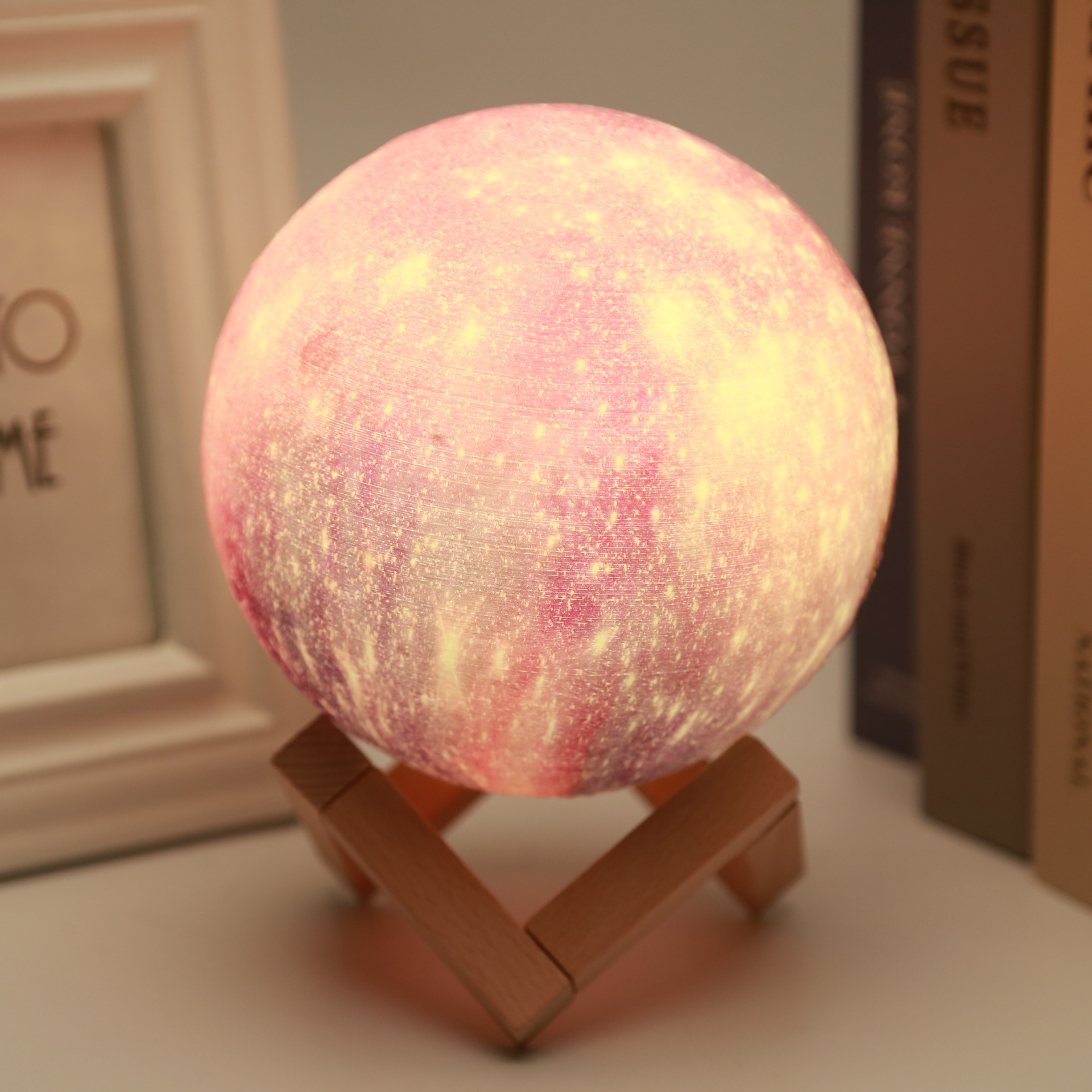 3d打印月球灯创意led星空灯彩绘灯依迪姆充电小夜灯厂家