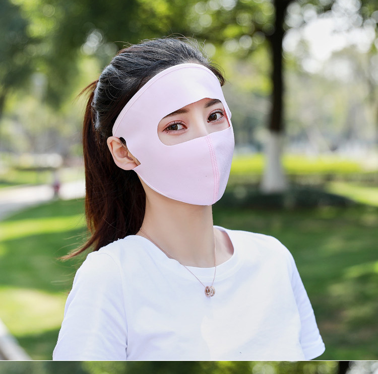 夏季防晒面罩女冰丝护蒙面全脸包边户外骑行男防尘口罩