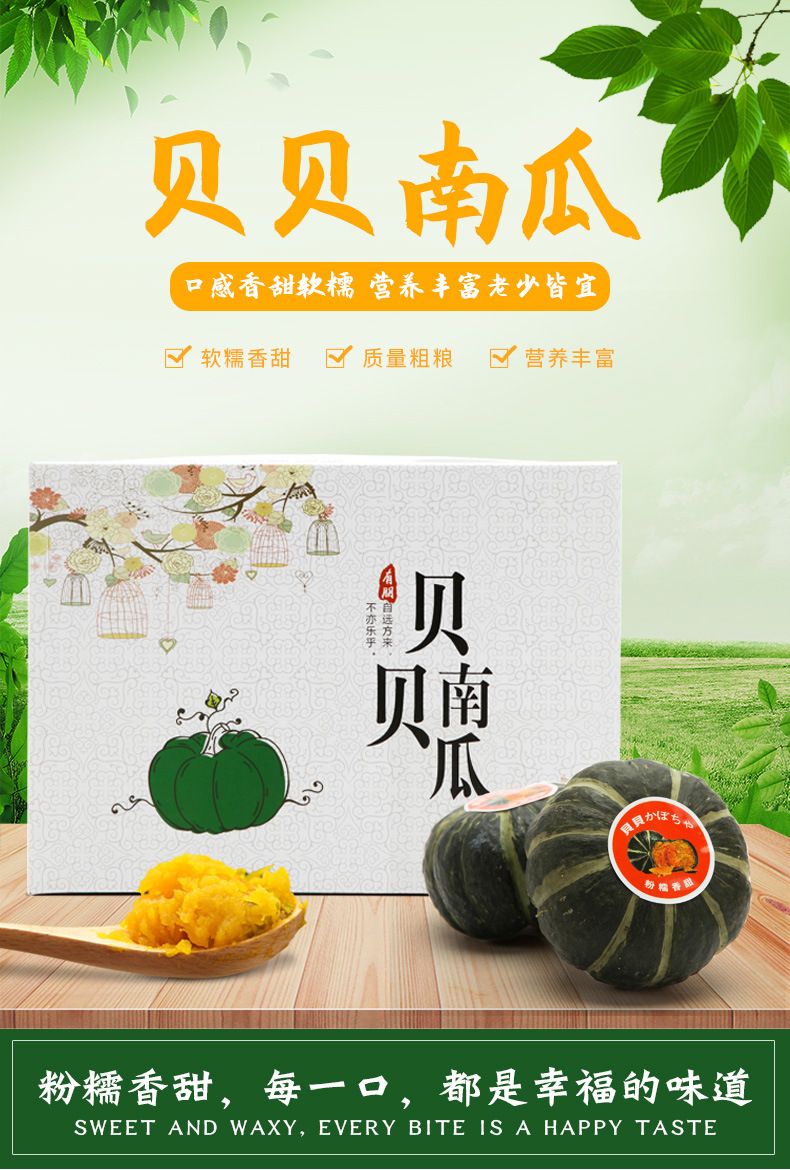 现货一件代发老贝贝南瓜礼盒五一礼品迷你贝贝板栗味小南瓜辅食