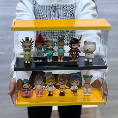 彩2亚克力茉莉玛特molly娃娃盒泡泡展示angel长方形molly盲盒有机