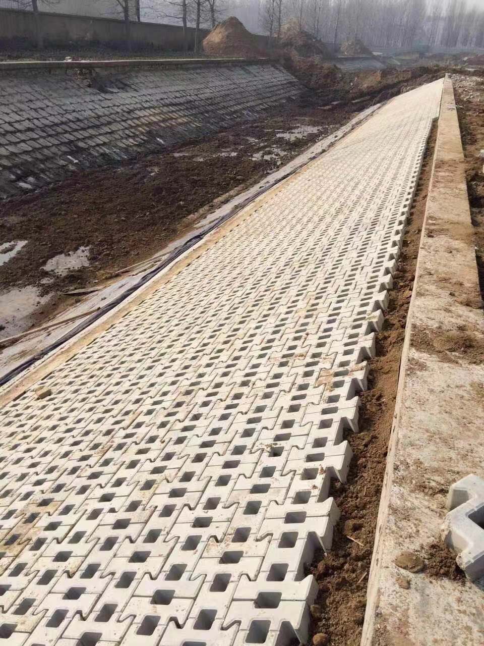 砖瓦及砌块-连锁块 河道专用护坡砖 混凝土连锁块 水利护坡砖 机制