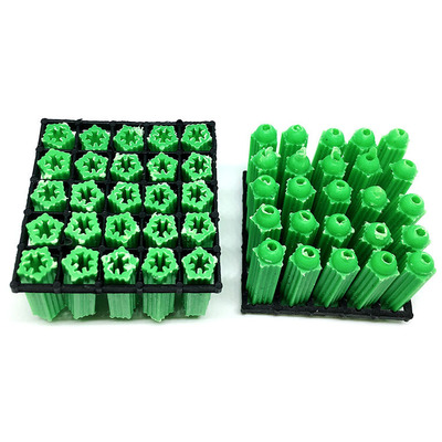 绿色塑料膨胀胶塞 飞机型胶粒m6m8 墙壁开关用胶塞绿色螺栓膨胀管