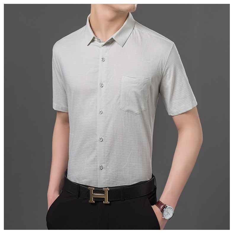 欧典男装热销男士衬衫新款夏季商务免烫短袖衬衫中青年男式衬衫