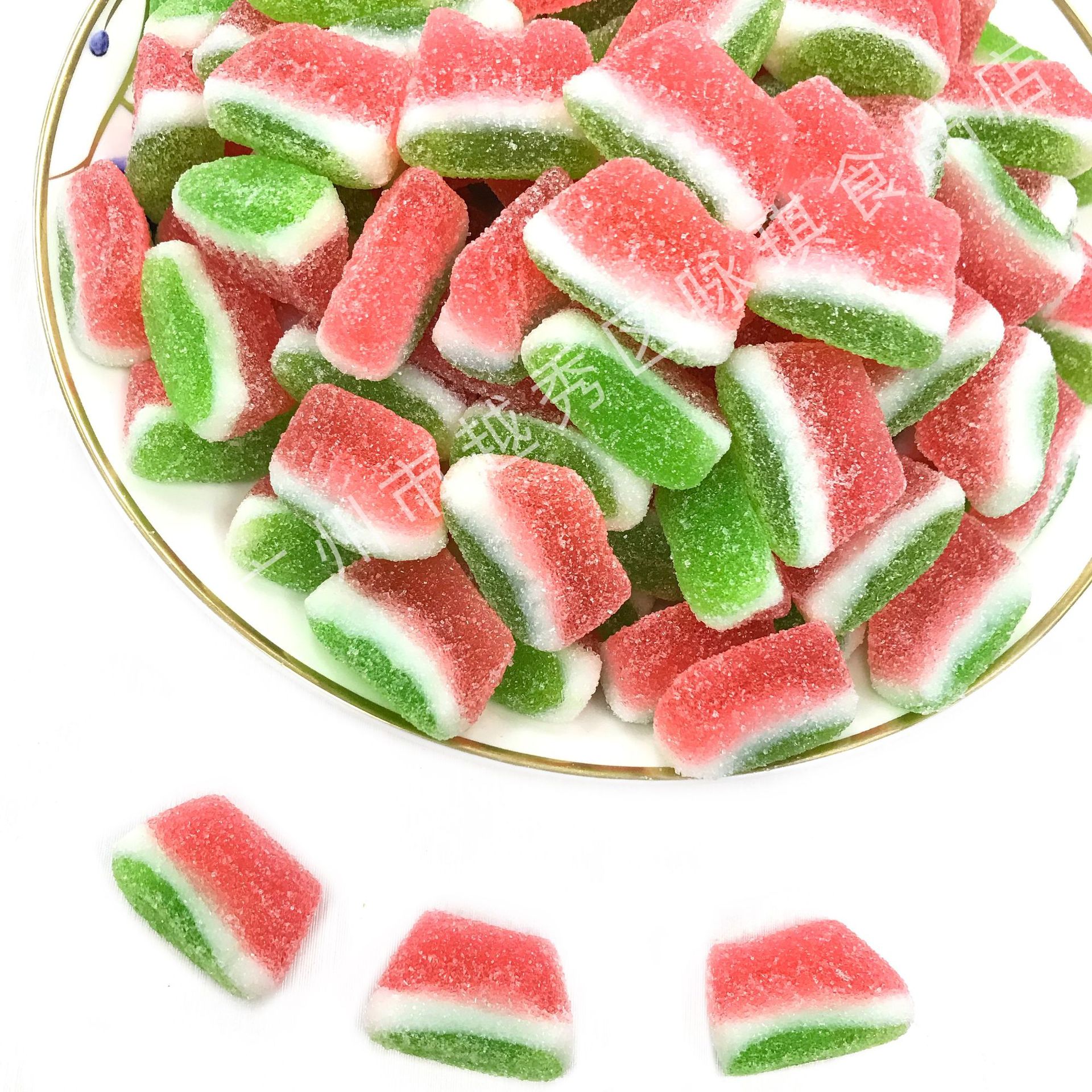 trolli口力橡皮糖清凉西瓜形休闲食品零食水果味软糖qq糖2.5kg/袋-阿