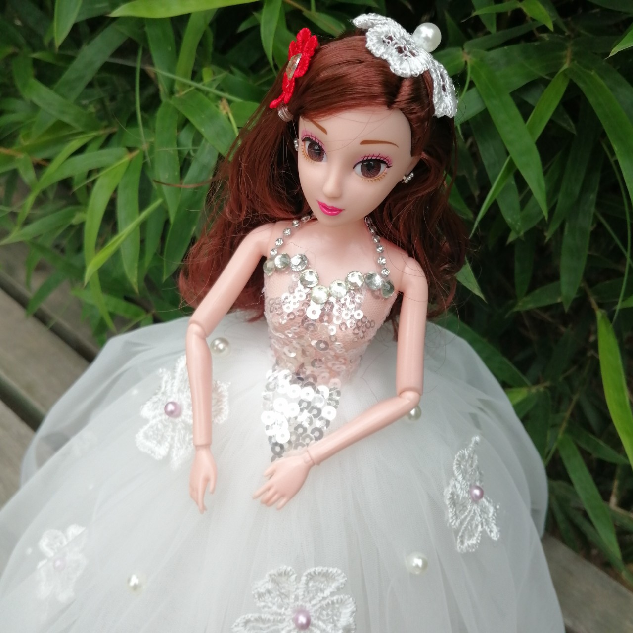 2021新款芭娃娃婚纱白色公主新娘洋娃娃玩具送女孩生日礼物品