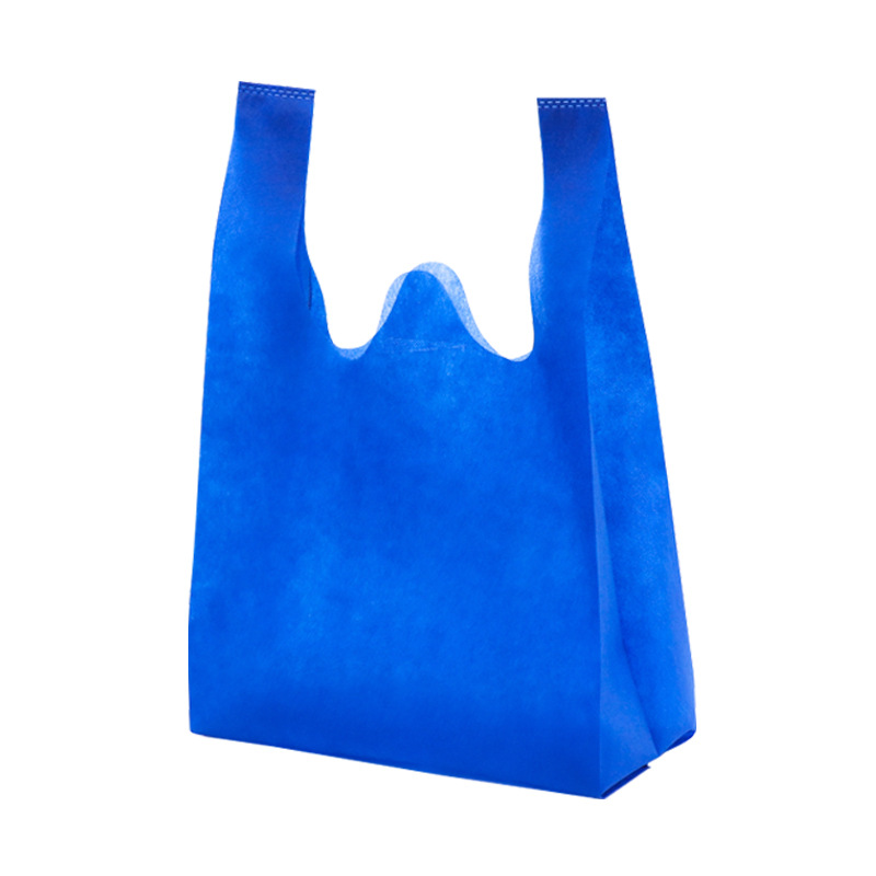 Spot Goods Eco-friendly Bag Vest Bag Non-Woven Fabric Hand Holding Vest Vest Bag Sub Wholesale Supermarket Shopping Non-Woven Bag Wholesale