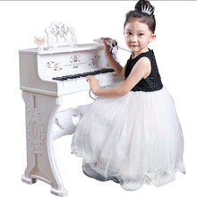 贝芬乐儿童家用多功能钢琴公主玩具女孩可弹奏电子琴初学带话筒