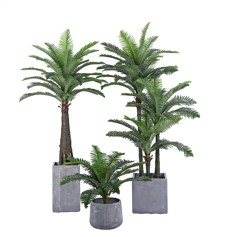 Large Simulation Plant Areca Palm Potted Indoor Living Room Decoration Floor Pteris Fake Green Plant Bonsai Decoration