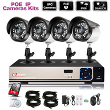 PoE IP CCTV Cameras 免布电线监控视频系统网络摄像头录像机套装