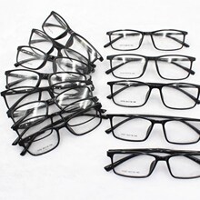 新款纯黑色TR90眼镜框架批发 中青少年学生方款全黑色近视配镜框