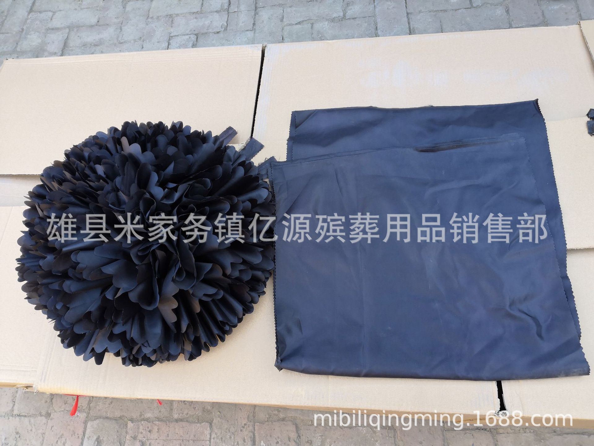 殡葬用品厂家批发50公分车头花 灵车花 大黑花
