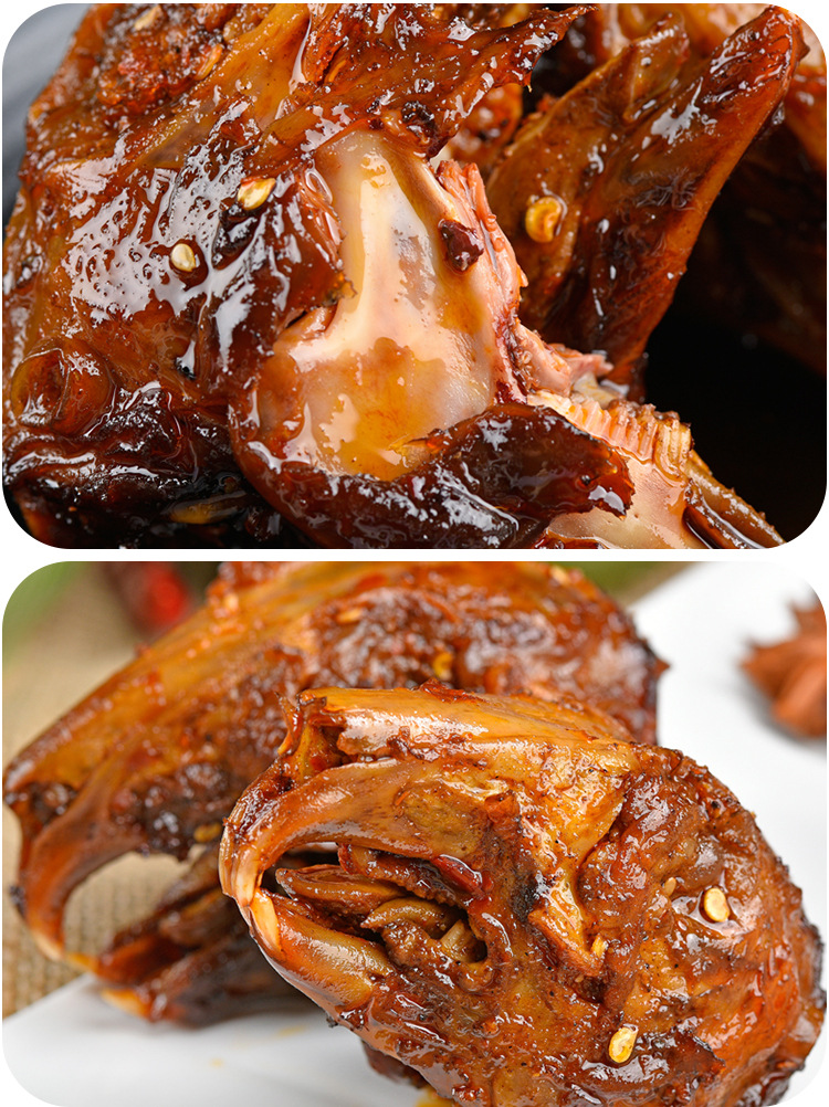 兔头160g产地货源四川特色小吃肉类即食冷吃兔原味 两个兔脑壳