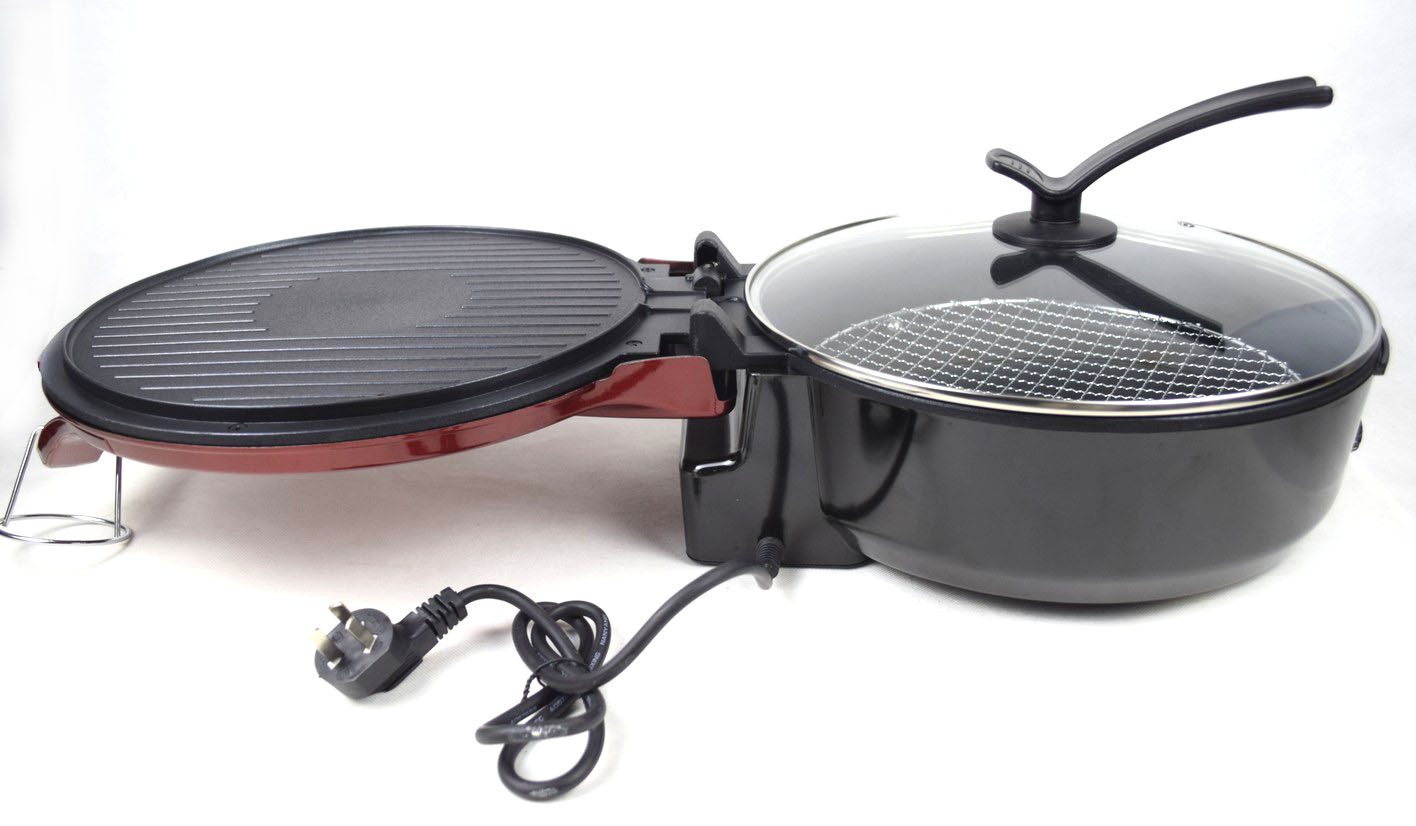 新款多功能涮烤煎炸多功能电饼铛烙饼锅电火锅涮锅煎饼机加深双面