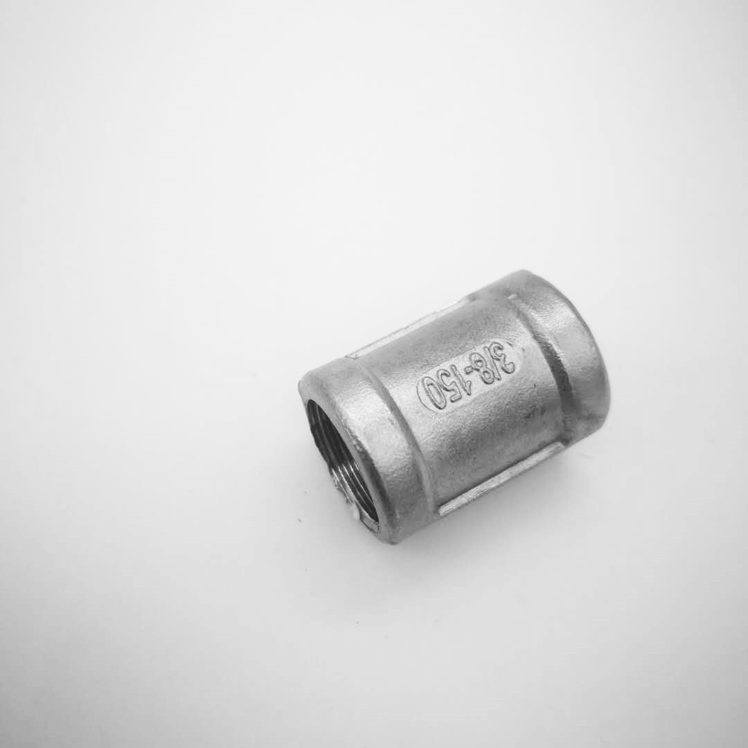 304不锈钢铸造双头内丝接头内牙内螺纹接头3分3/8dn10