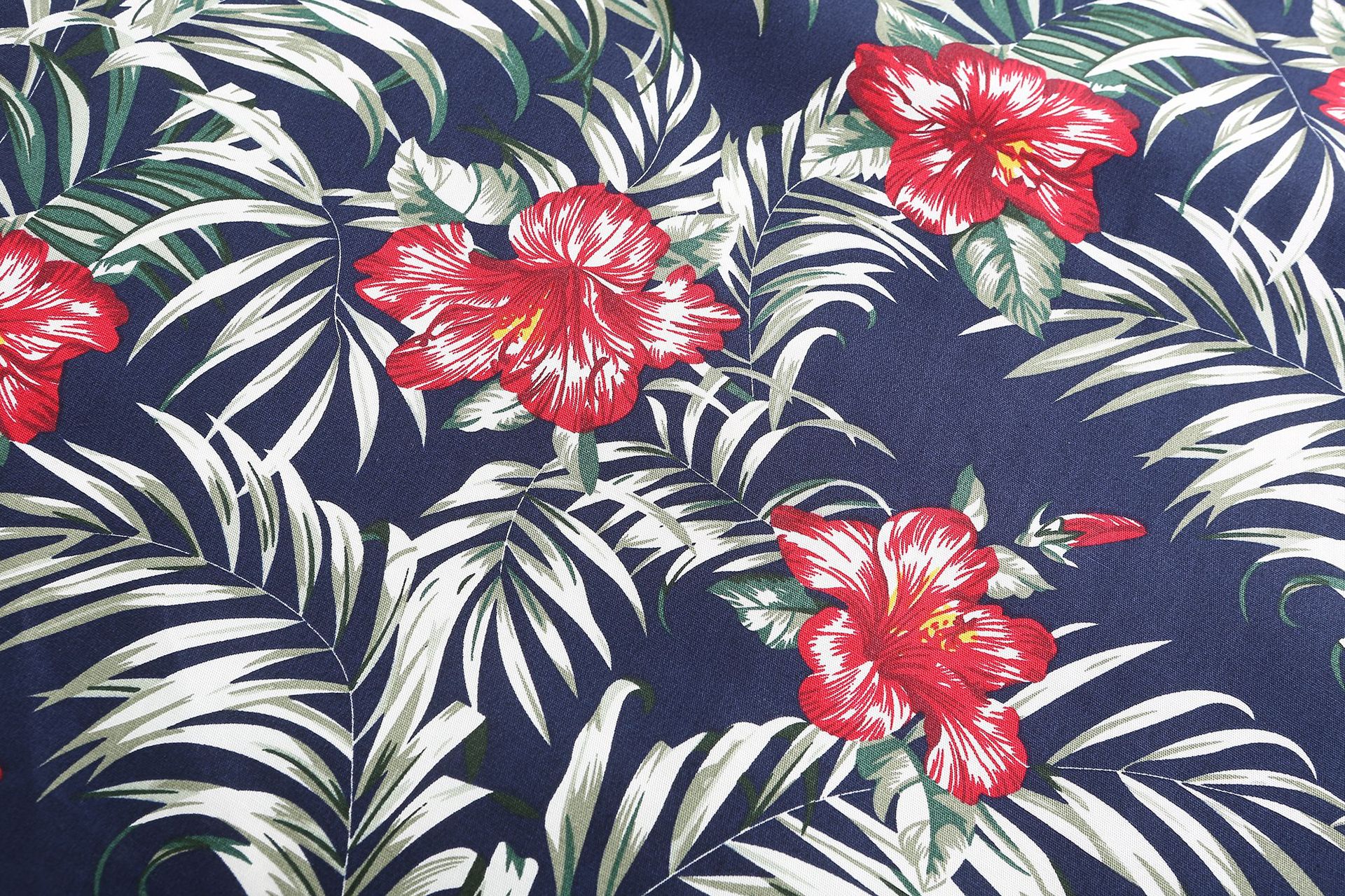 夏威夷衬衫衣2019夏季新款印花短袖度假休闲宽松大码衬衫亚马逊