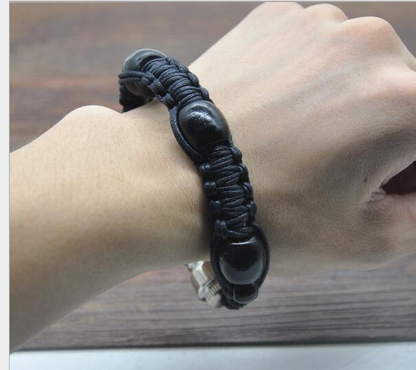 手工结绳串珠烟斗 时尚雷鬼金属烟斗