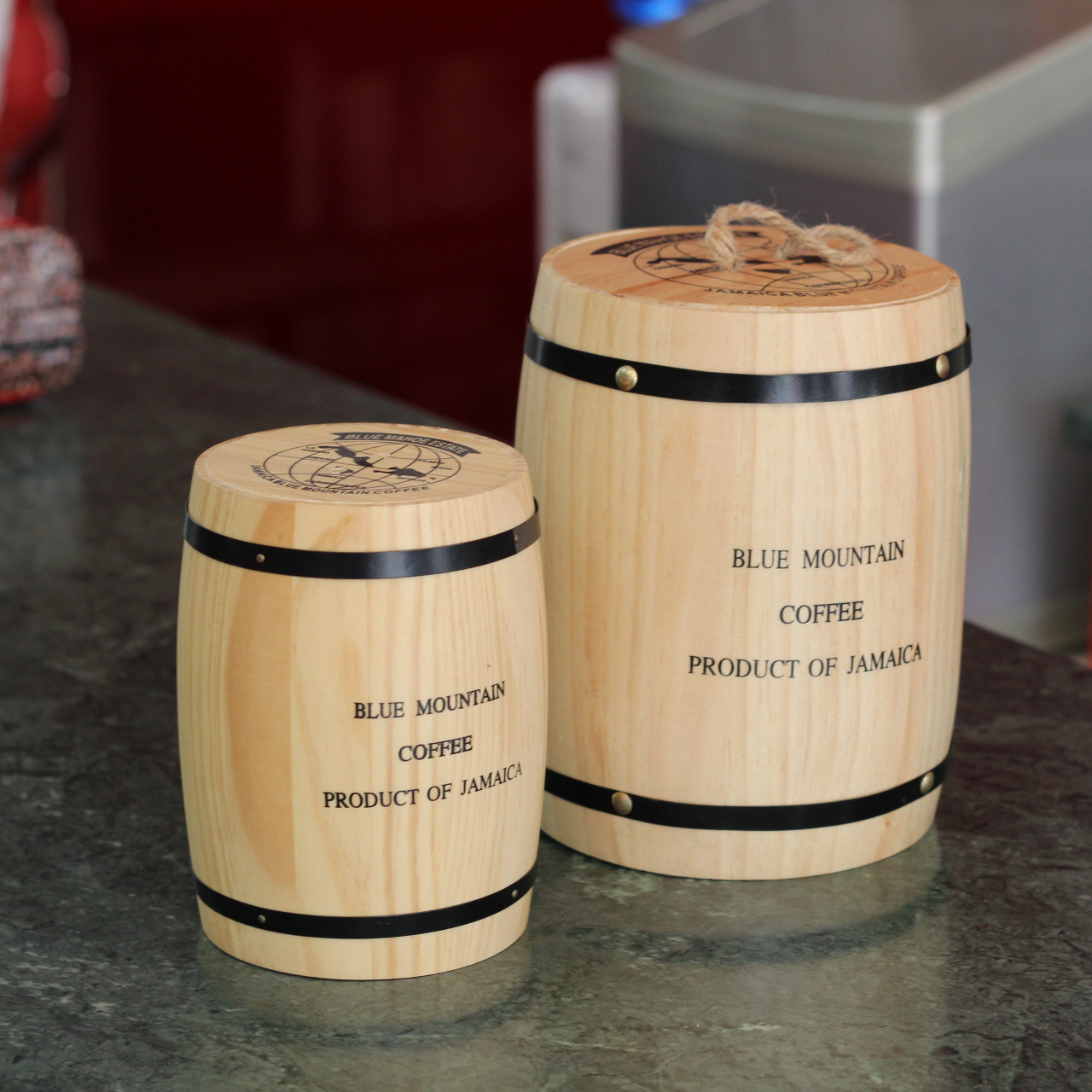 木质香烟木桶 咖啡桶万宝路香烟木盒包装 创意茶叶散装木桶