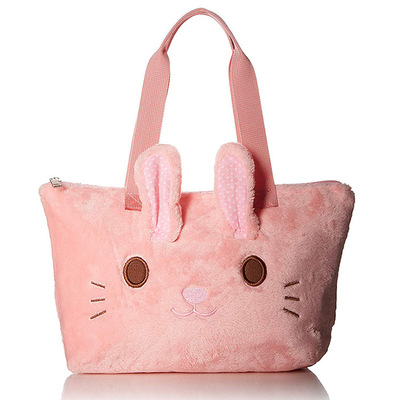 h67秋冬款粉色毛毛小包包可爱毛绒少女心手提包女包