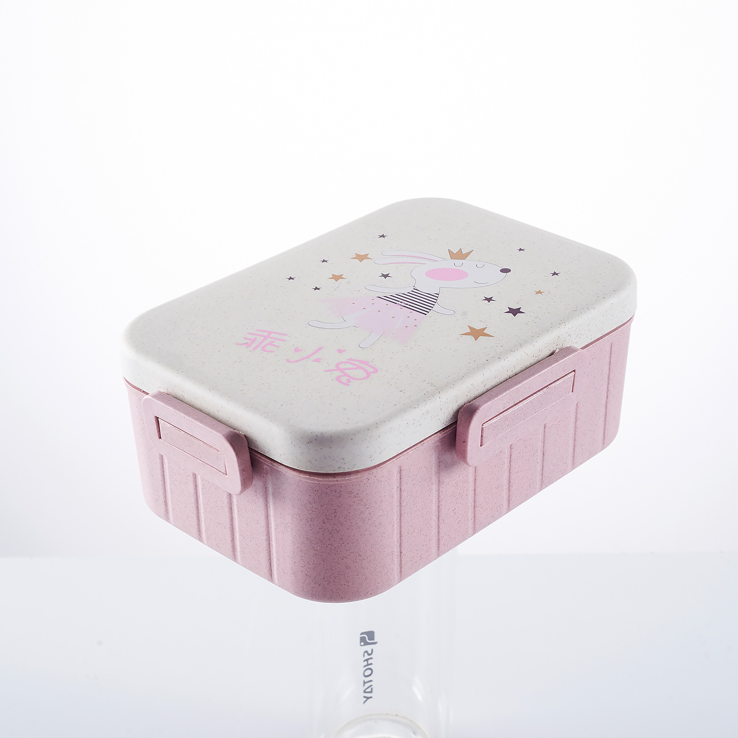 Cartoon Wheat Straw Bento Box Children Go out Compartment Supplementary Food Box Environmental Protection Health Office Worker Student Lunch Box