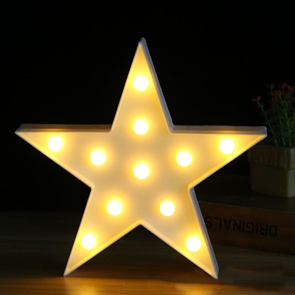 led五角星造型灯 五角星发光造型灯 室内点缀装饰灯 节日小礼物