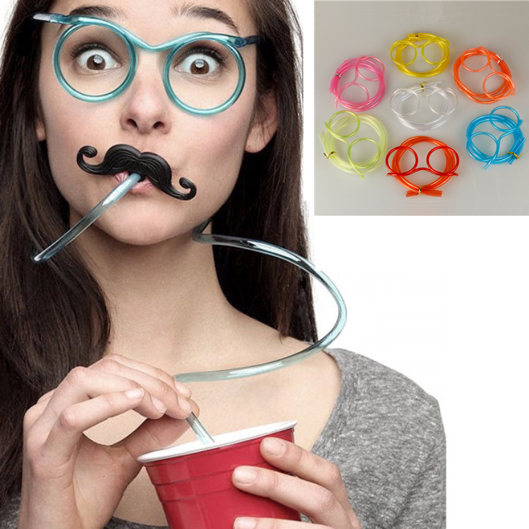 韩国创意搞怪儿童眼睛艺术吸管 趣味diy眼镜吸管 纸卡眼镜吸管