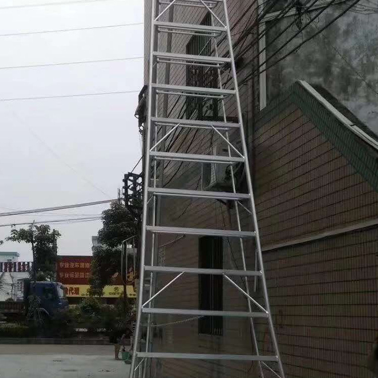 铝合金园林梯加厚折叠家用修剪采摘梯子加宽踏步扶手人字单侧棚梯
