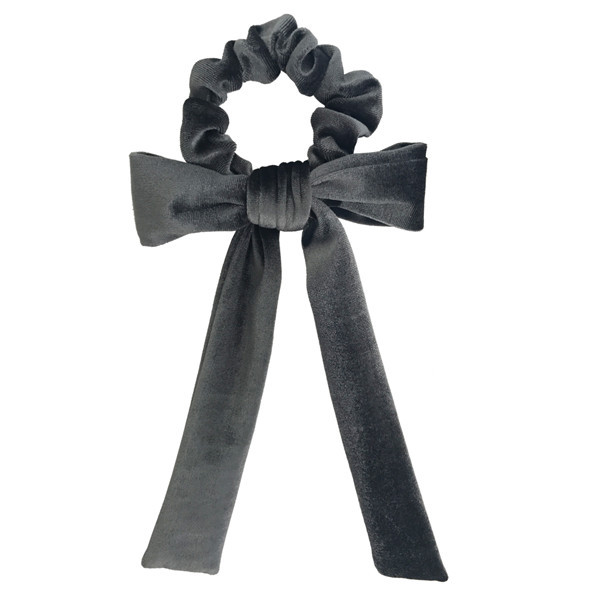 亚马逊直供 高品质韩国绒打结飘带发圈头丝带 气质女孩头饰发饰