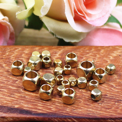 纯铜尼泊尔加厚款倒角方珠 铜佛珠饰品配件批发 宗教法器