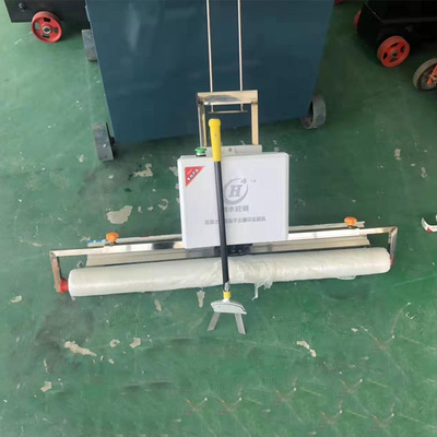 锂电自动振平去脚印一体化盖膜机 路面混凝土薄膜覆盖机 铺膜机