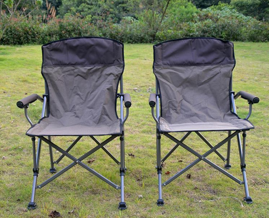 户外折叠椅子 休闲露营沙滩椅 便携折叠钓鱼椅 大尺寸硬座扶手椅