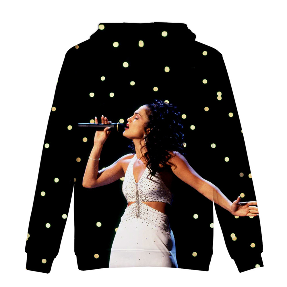 秋冬新款 selena quintanilla席琳娜周边成人童装3d彩印带帽卫衣