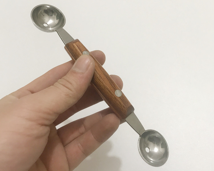 水果拼盘挖球器 不锈钢水果球挖勺 火龙果西瓜挖球圆形果肉双头挖