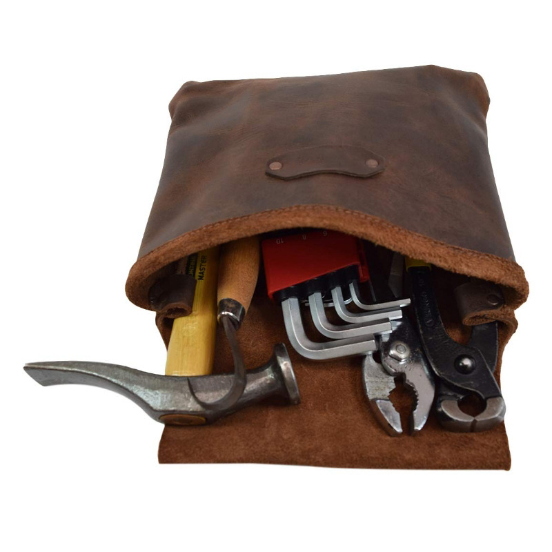 皮质工具皮套定制 剪刀工具收纳包 理发师手拿工具包