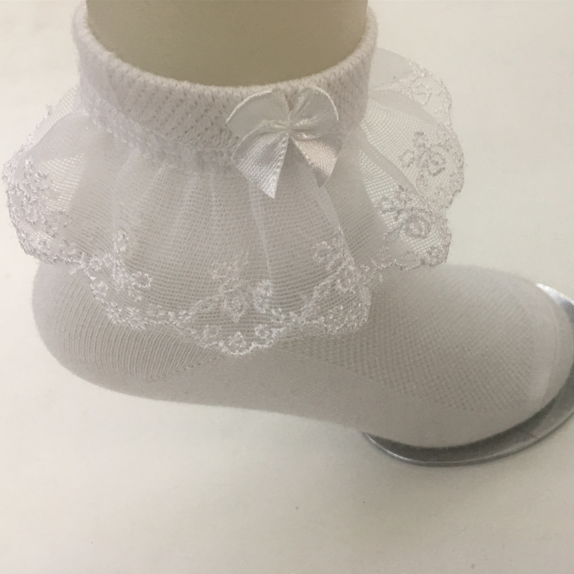 女童花边袜夏薄款儿童网眼袜子拉丁白色公主袜女孩宝宝蕾丝短袜秋