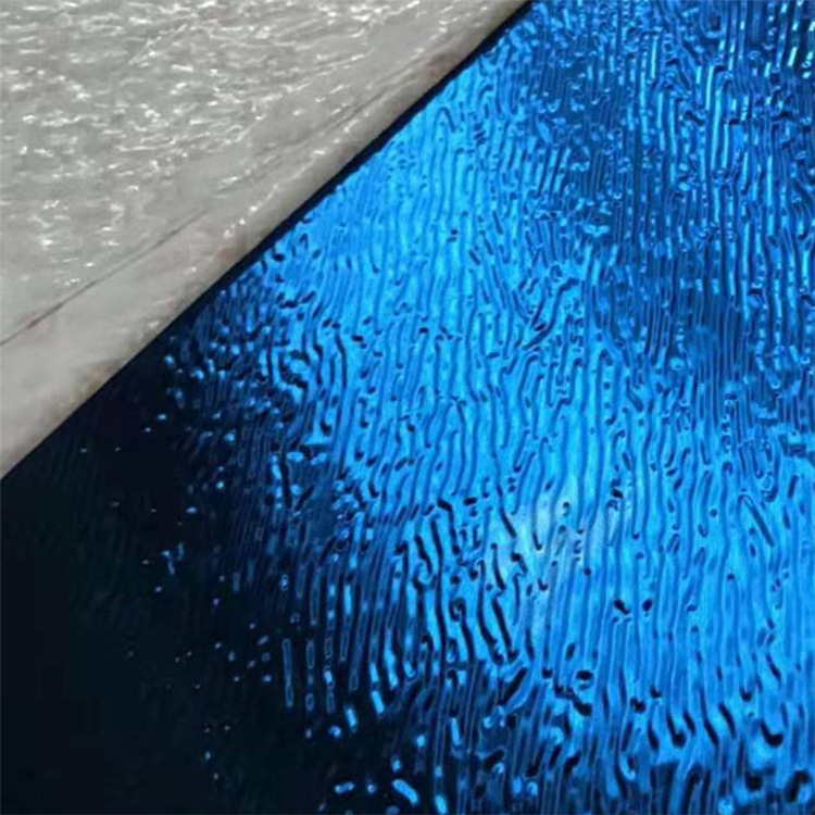 厂家加工镜面宝石蓝水波纹冲压板不锈钢日用电器餐饮厨具装饰板