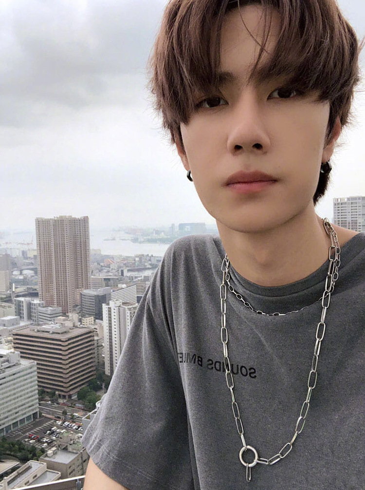 王一博同款双层项链 不锈钢百搭冷淡风长项链 抖音快手网红锁骨链