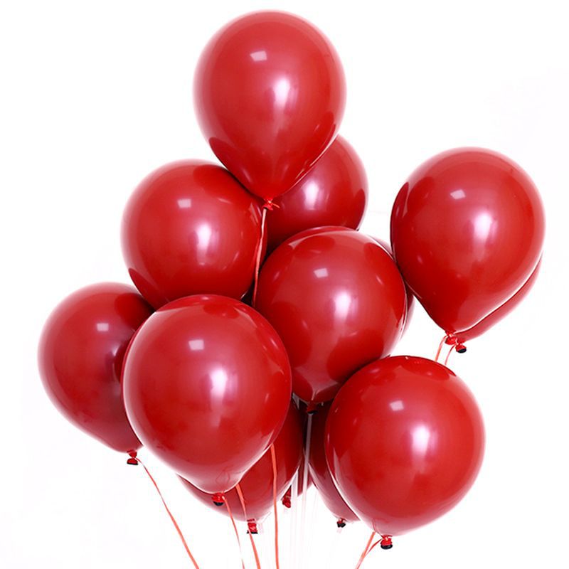 Wholesale Net Ruby Red 10-Inch Rubber Balloons Activity Wedding Ceremony Wedding Room Layout Thickened Double-Layer Pomegranate Red Balloon