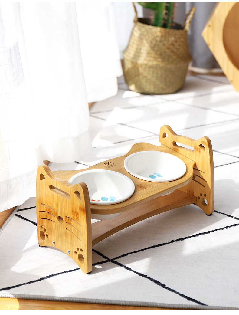 喵仙儿升降宠物碗猫餐桌猫咪用品狗用品可调节餐桌宠物餐桌宠物