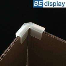 塑料PP注塑透明展示箱脚 纸箱L型转角