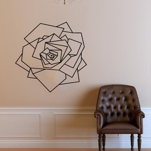 几何玫瑰一代精雕可移除个性墙书房客厅卧室沙发背景墙a6234