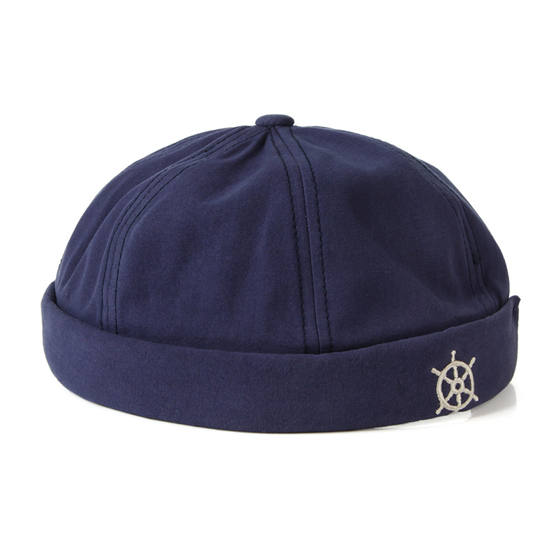 秋冬新款瓜皮帽日本原宿无檐水手帽男休闲ins街头痞子地主帽女潮